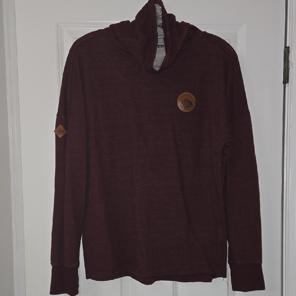 Ski The East Women's Burgundy Turtleneck Top